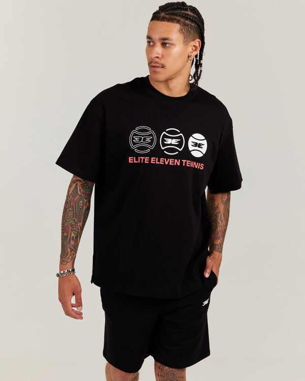 Men's Oversized Tri Ball Tee - Black