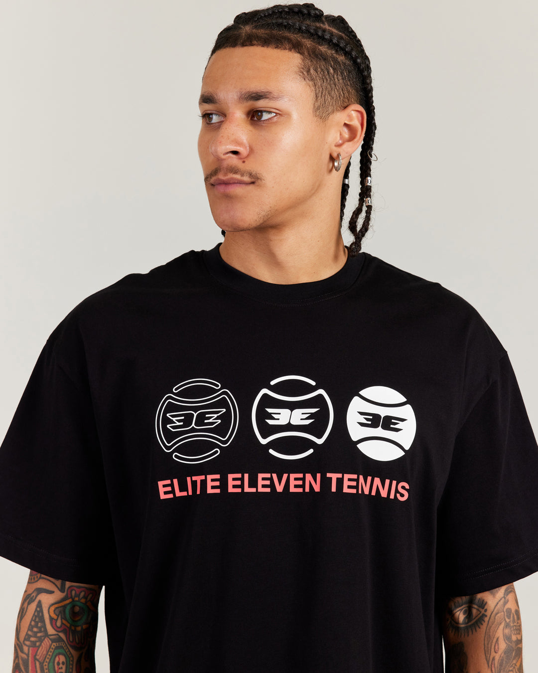 Men's Oversized Tri Ball Tee - Black