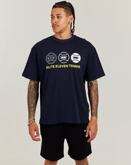 Men's Oversized Tri Ball Tee - Navy
