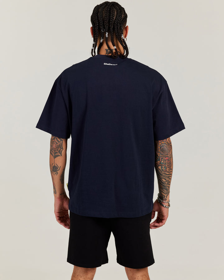 Men's Oversized Tri Ball Tee - Navy