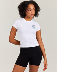 Women's Clubhouse Baby Tee - White