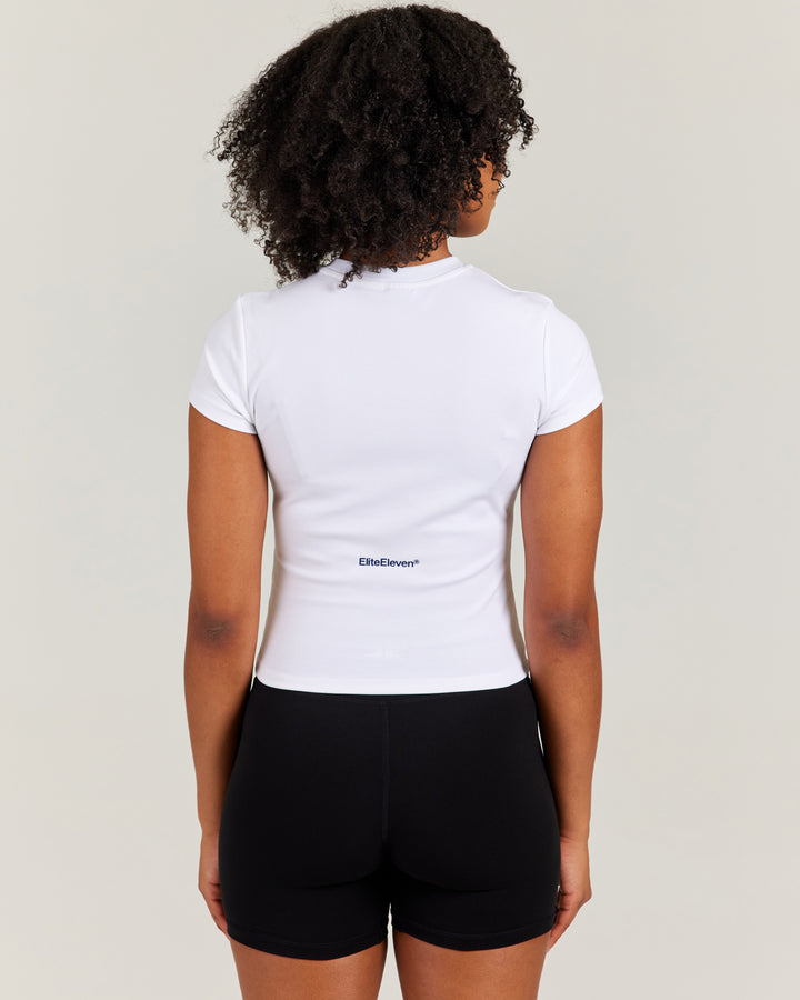 Women's Clubhouse Baby Tee - White