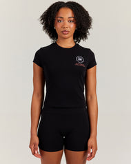 Women's Clubhouse Baby Tee - Black