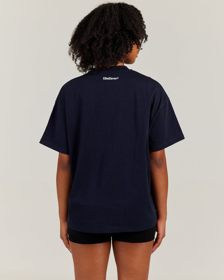 Women's Oversized Tri Ball Tee - Navy