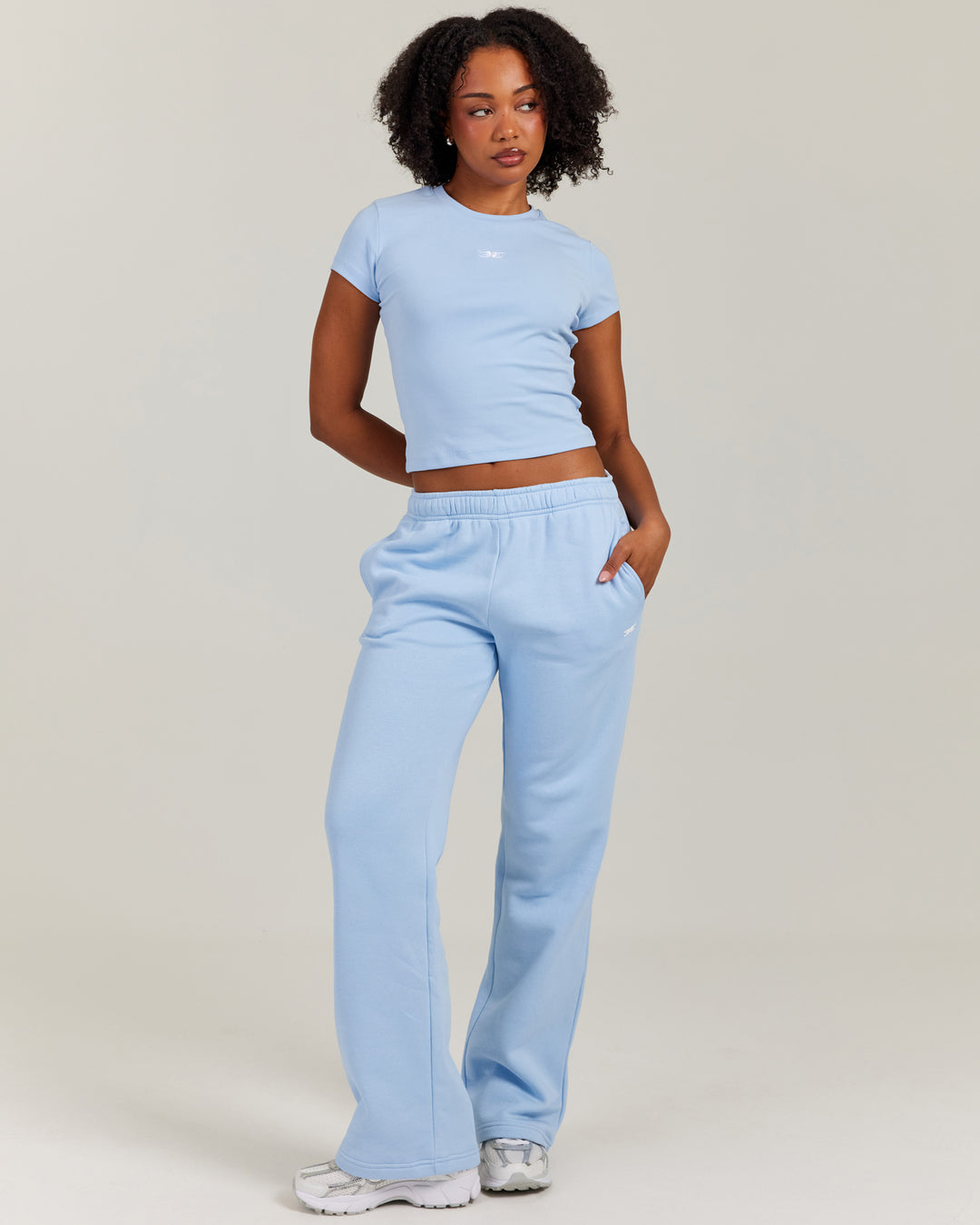 Omni Straight Leg Trackpants - Light Blue