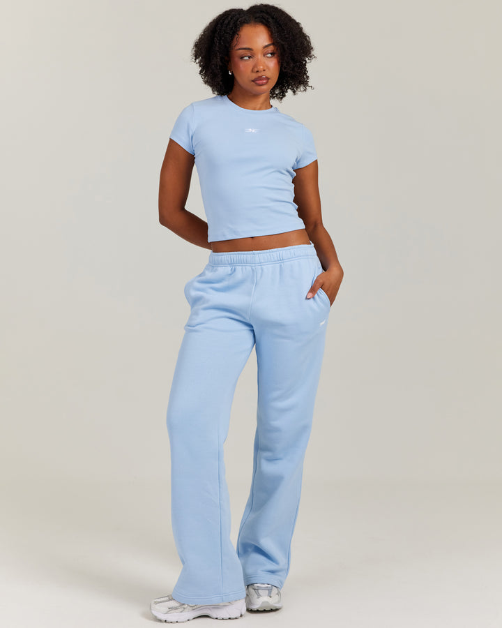 Omni Straight Leg Trackpants - Light Blue