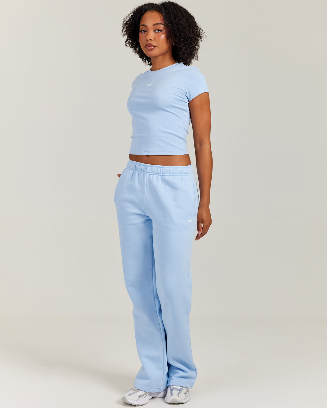 Omni Straight Leg Trackpants - Light Blue