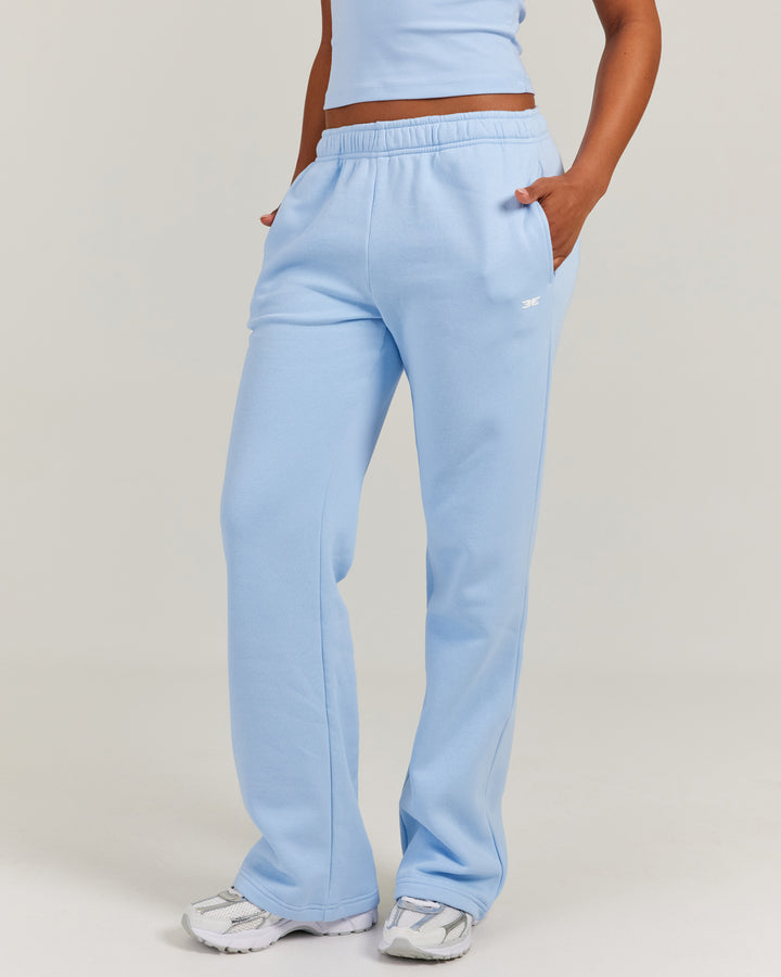 Omni Straight Leg Trackpants - Light Blue
