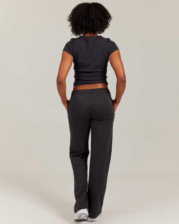 Omni Straight Leg Trackpants - Charcoal