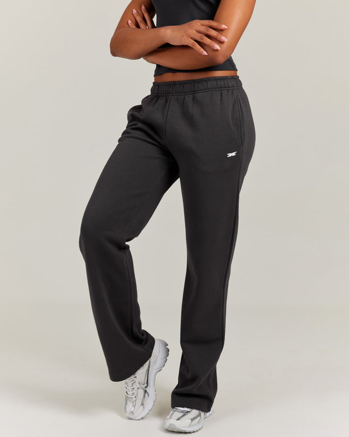 Omni Straight Leg Trackpants - Charcoal