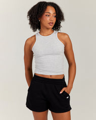 Ribbed Singlet - Grey Marle