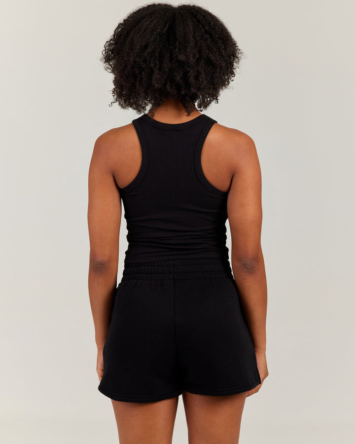 Ribbed Singlet - Black/White