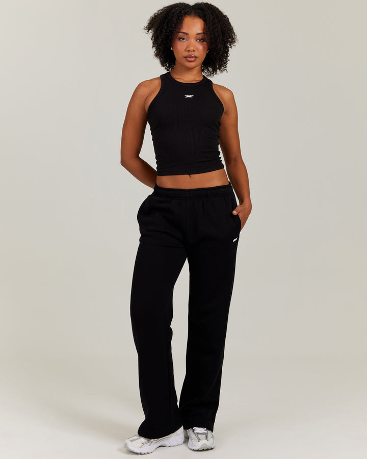 Omni Straight Leg Trackpants - Black