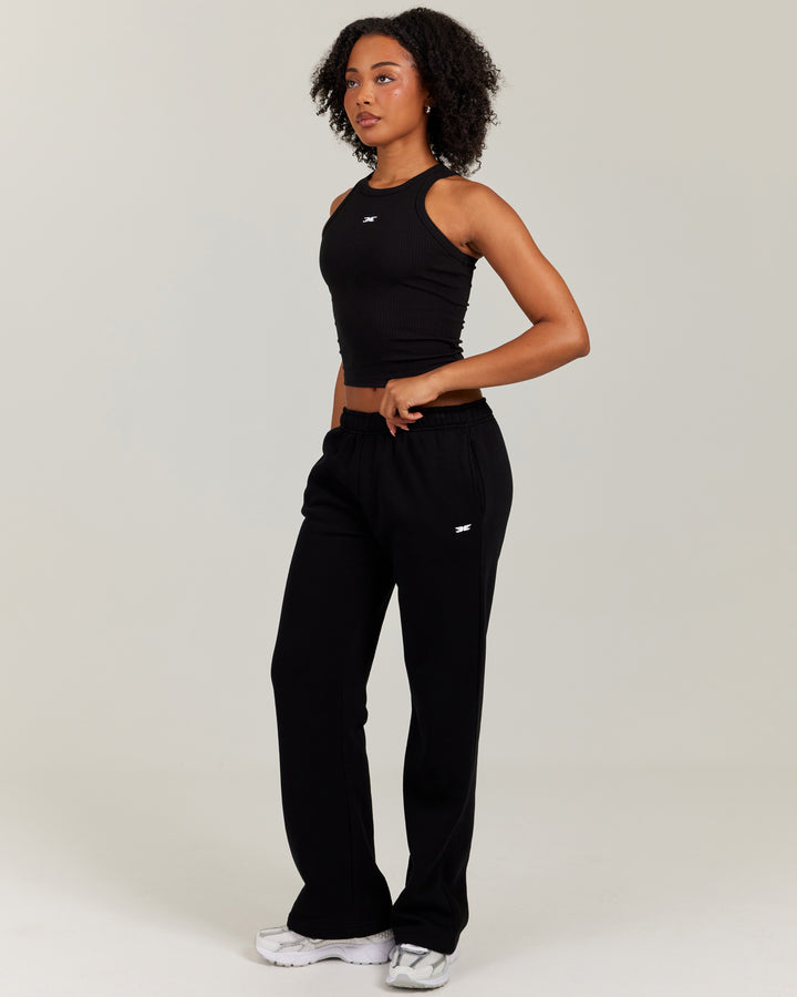 Omni Straight Leg Trackpants - Black