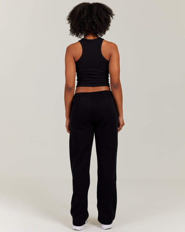 Omni Straight Leg Trackpants - Black