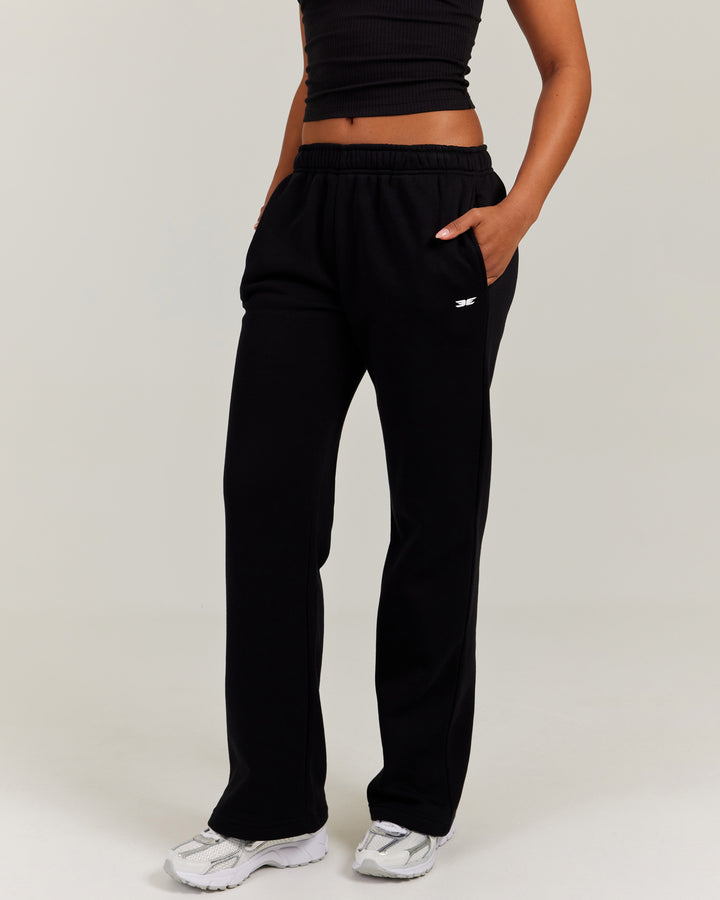 Omni Straight Leg Trackpants - Black