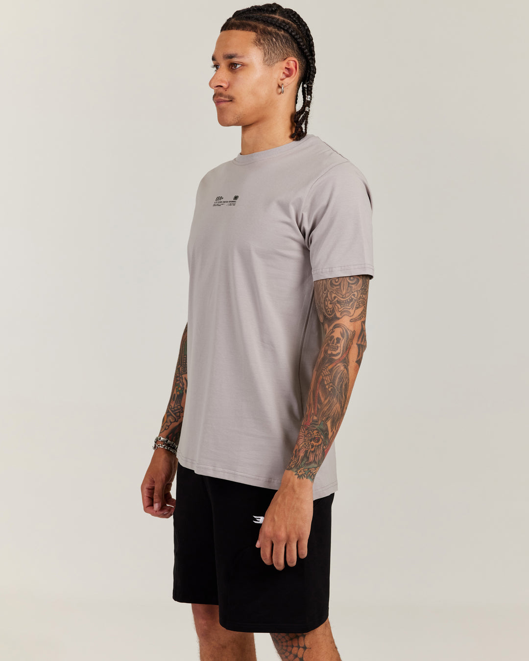 Worldwide Fitted Tee - Light Grey