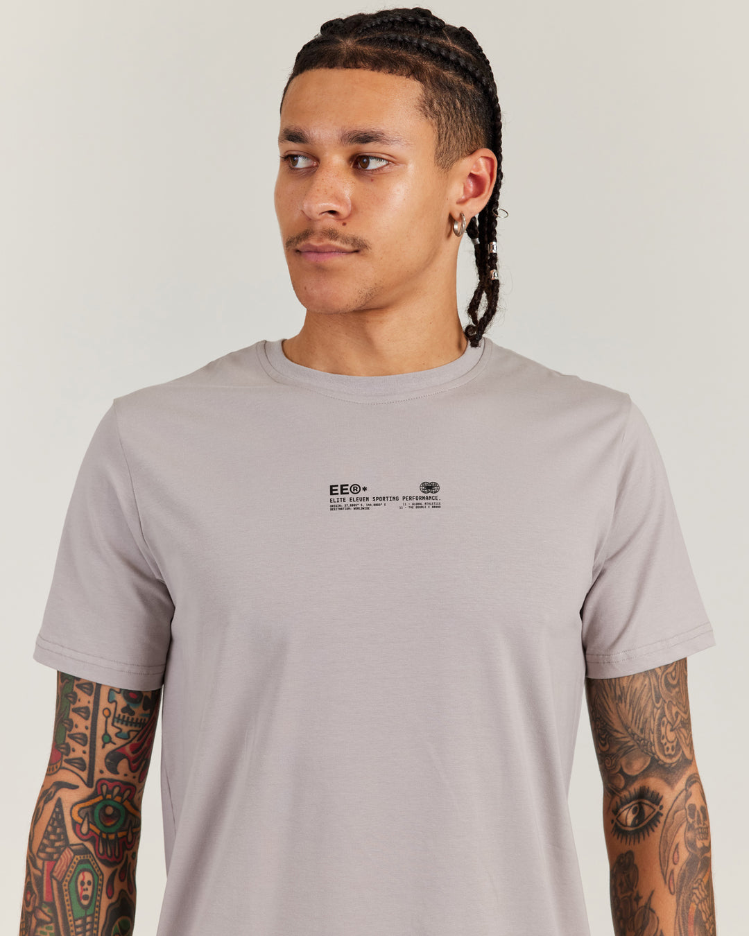 Worldwide Fitted Tee - Light Grey