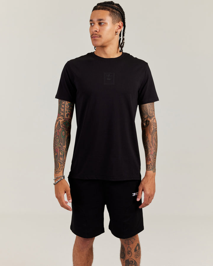 Double E Fitted Tee - Black / Black