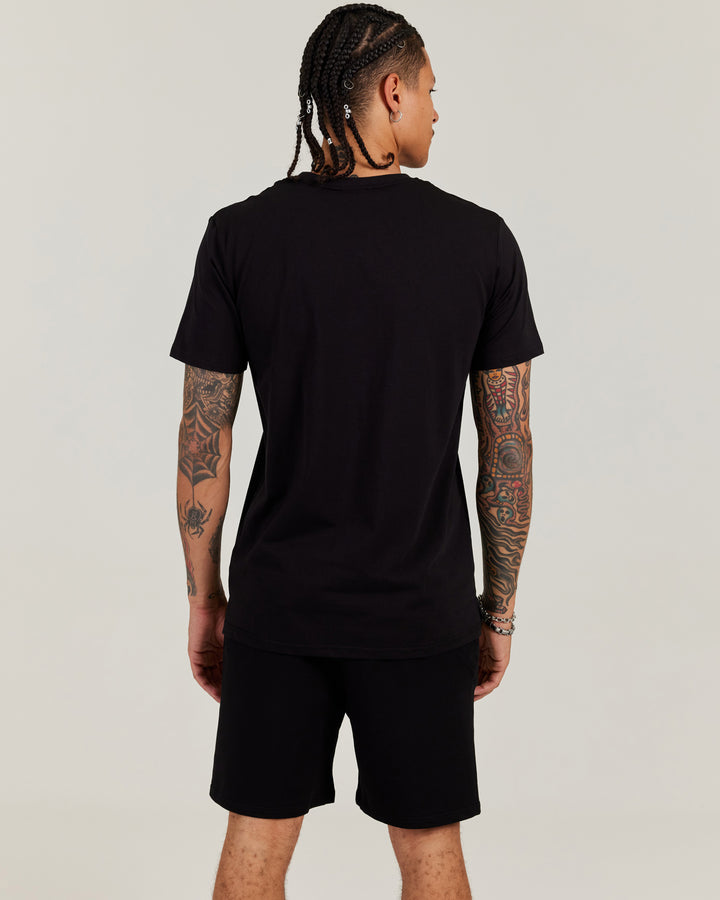Double E Fitted Tee - Black / Black