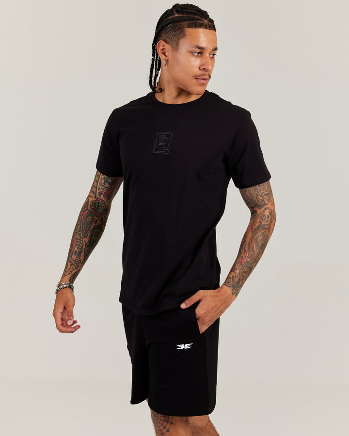 Double E Fitted Tee - Black / Black