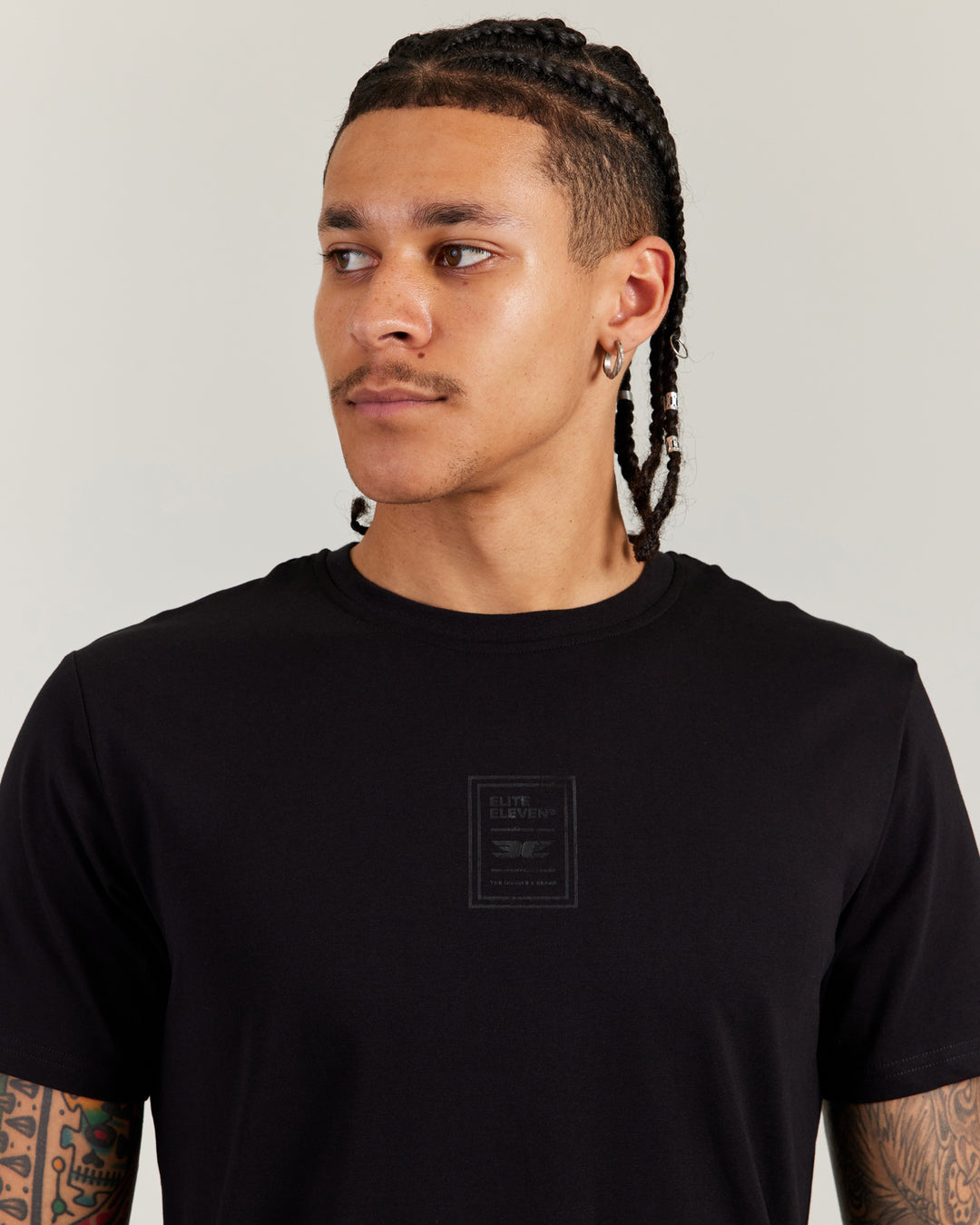 Double E Fitted Tee - Black / Black