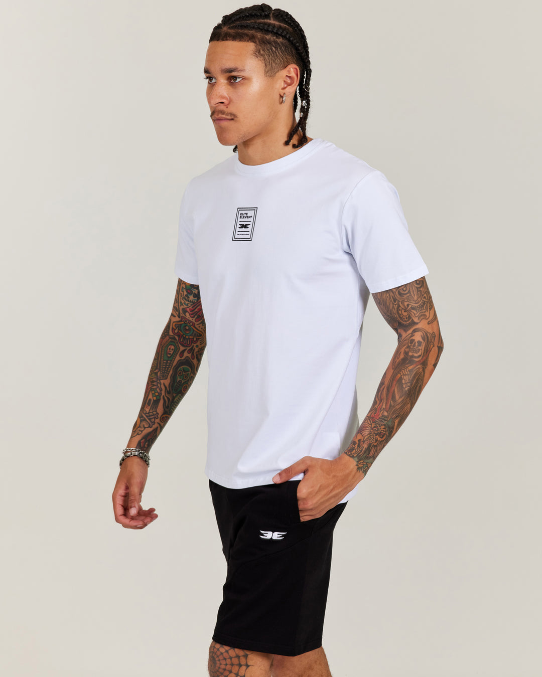 Double E Fitted Tee - White