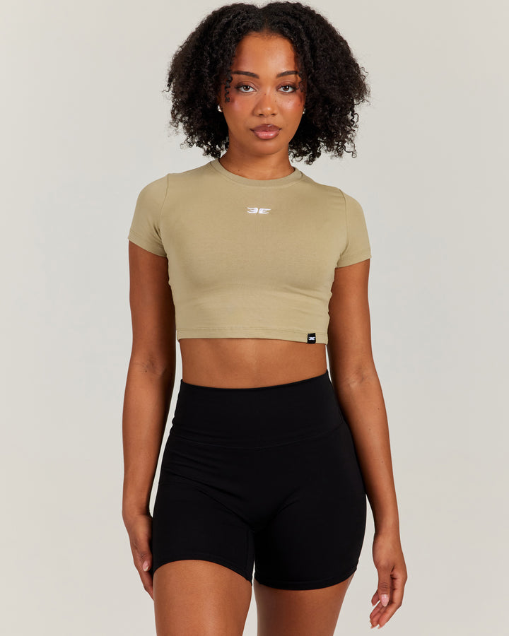 Elite Crop Tee - Sage