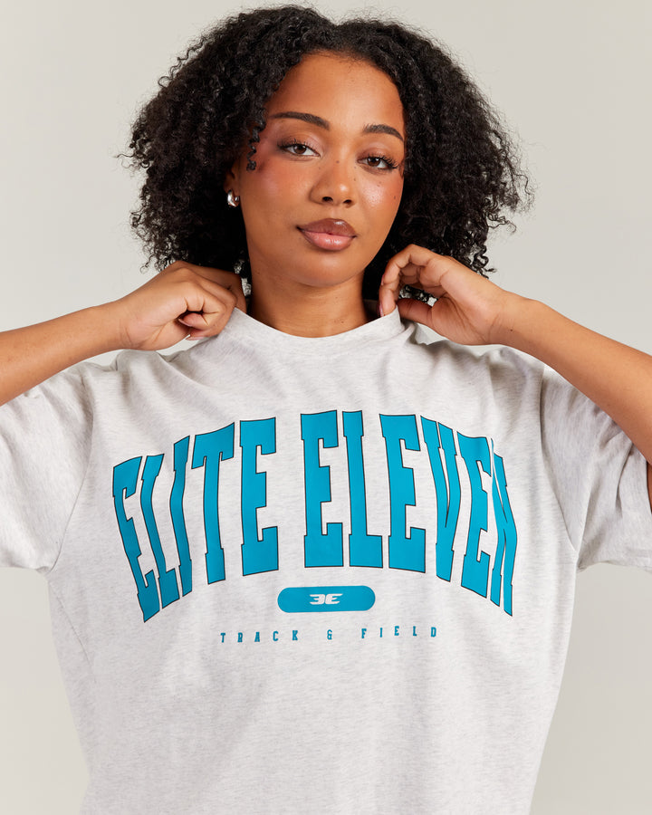 Women's Track & Field Oversized Tee - Polar Grey
