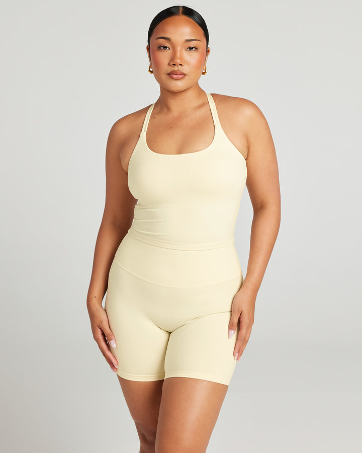 Aura Thin Strap Tank - Butter