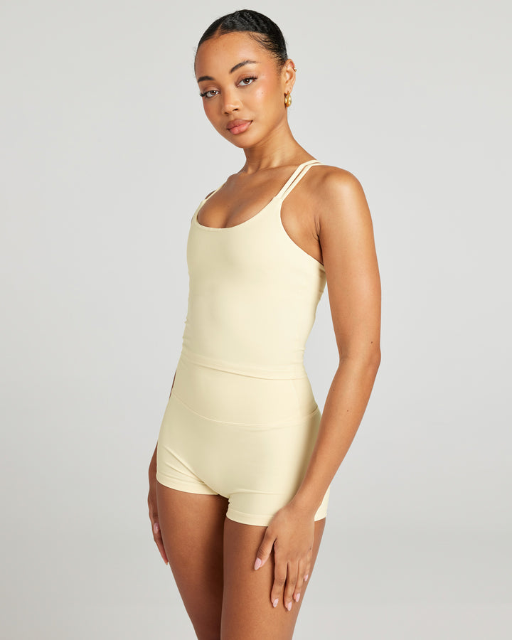 Aura Thin Strap Tank - Butter