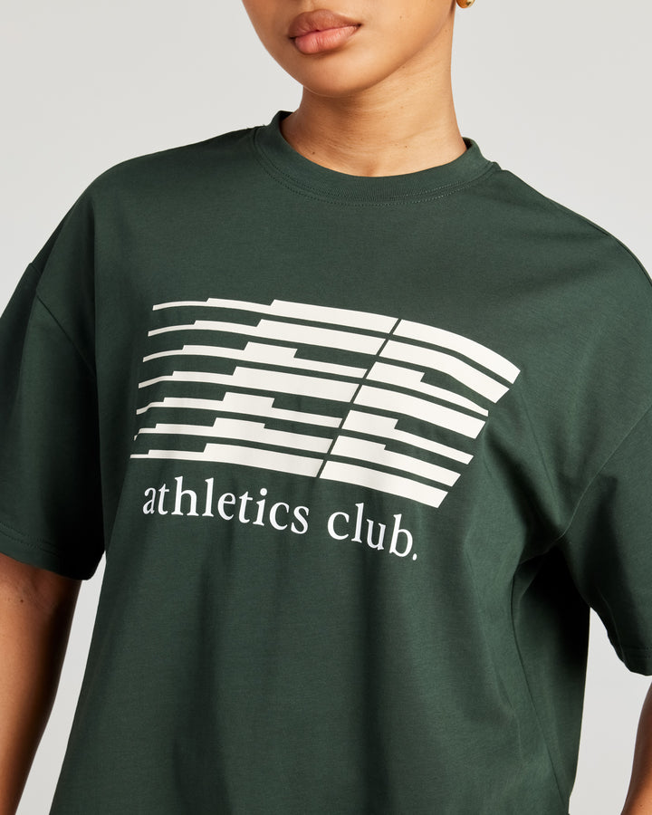 Women's Athletics Club Tee - Dark Green