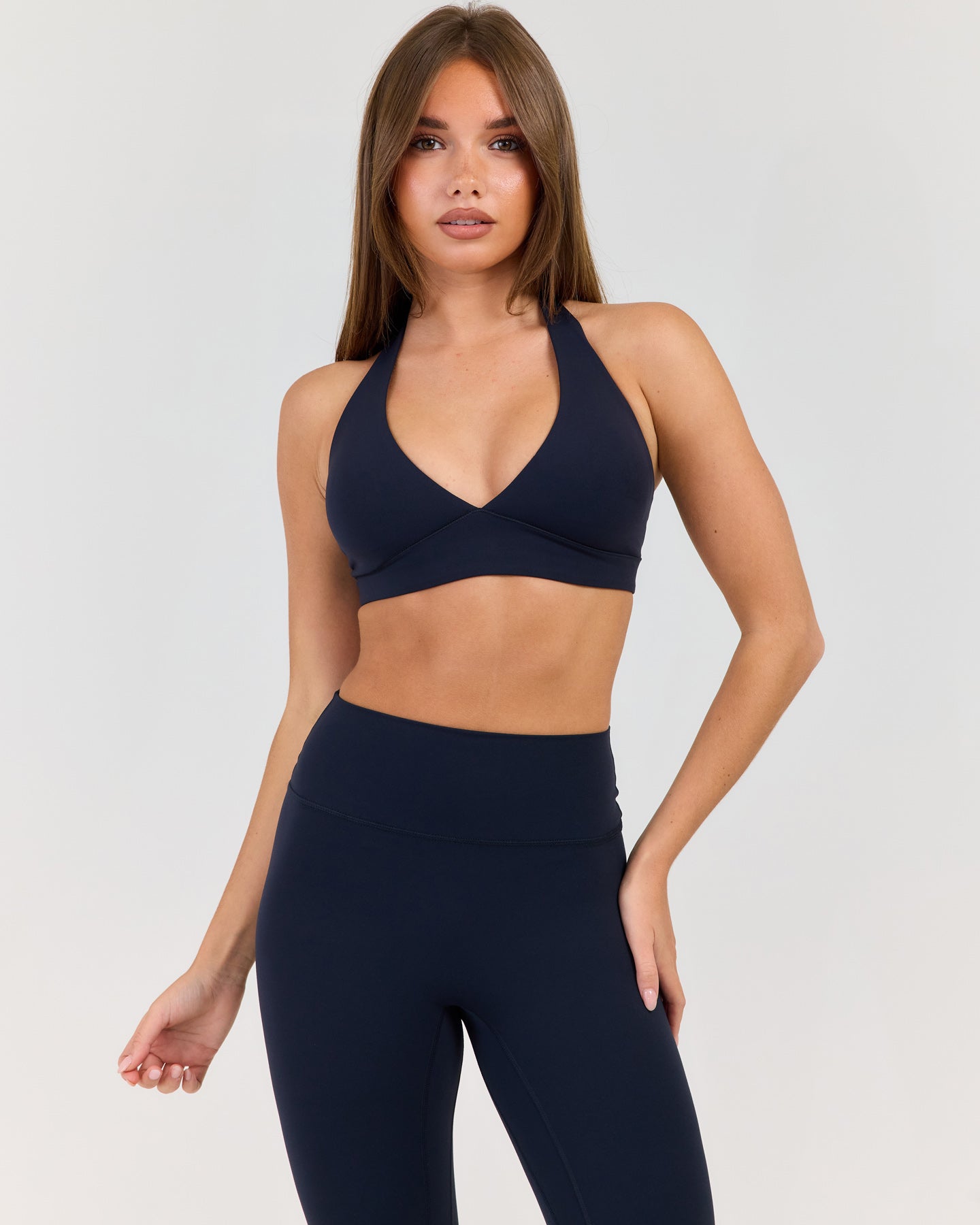 Luna Halter Bra - Navy