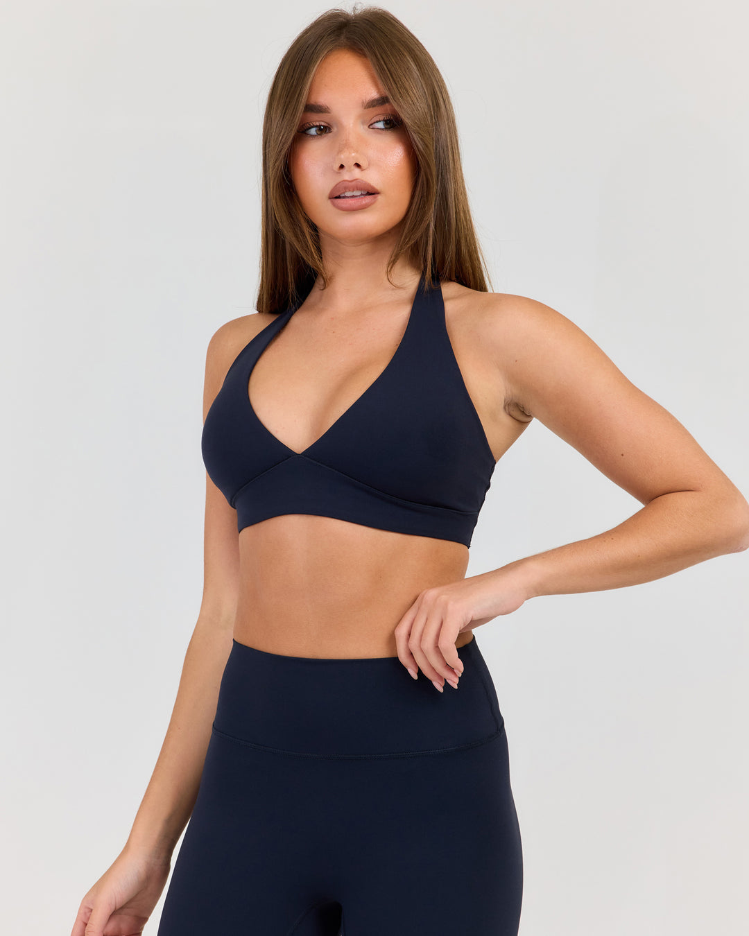 Luna Halter Bra - Navy