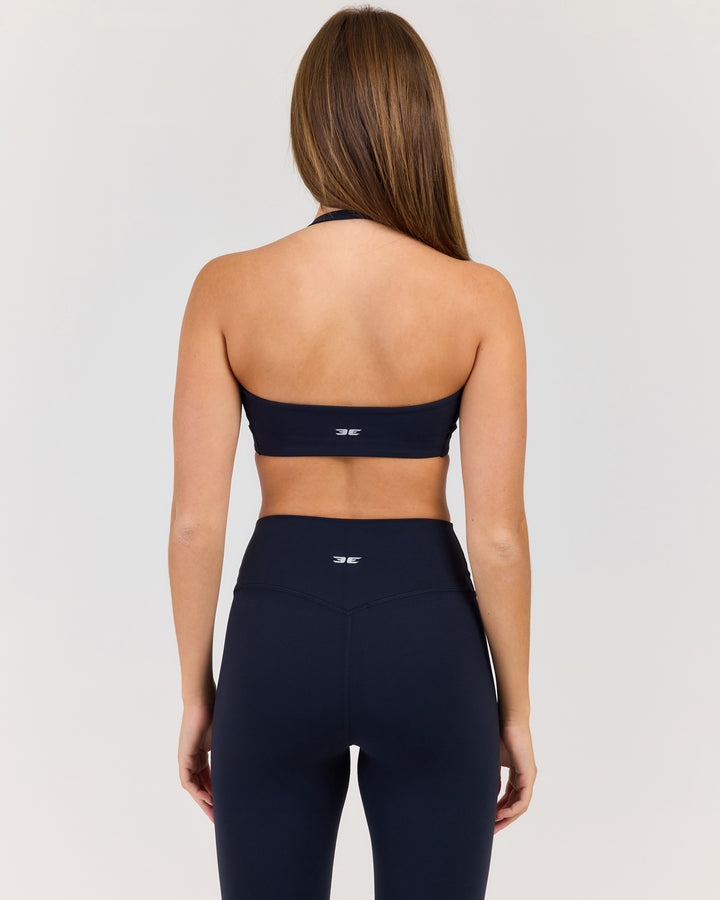 Luna Halter Bra - Navy