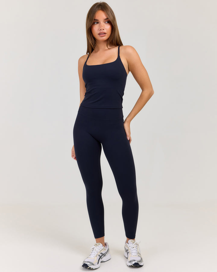 Luna Invisible Scrunch Petite Leggings - Navy