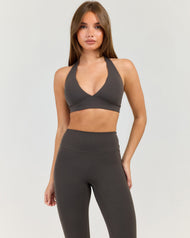 Luna Halter Bra - Olive