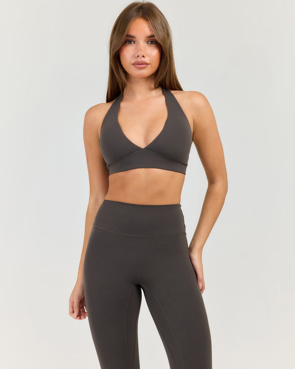 Luna Halter Bra - Olive