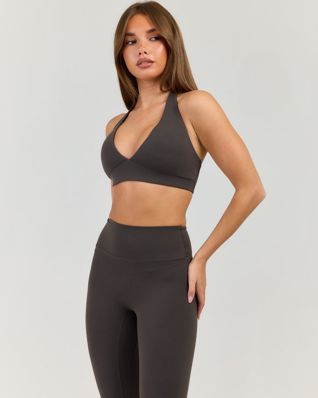 Luna Halter Bra - Olive