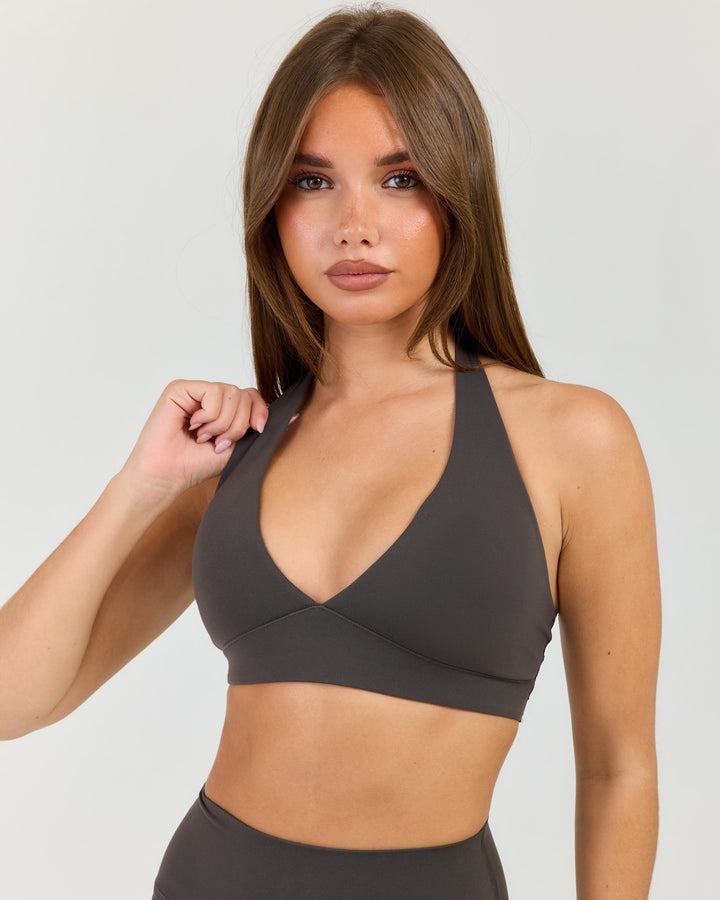 Luna Halter Bra - Olive