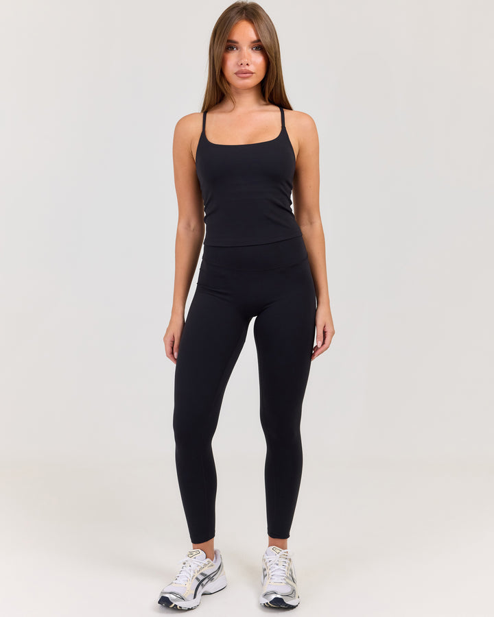 Luna Invisible Scrunch Petite Leggings - Black
