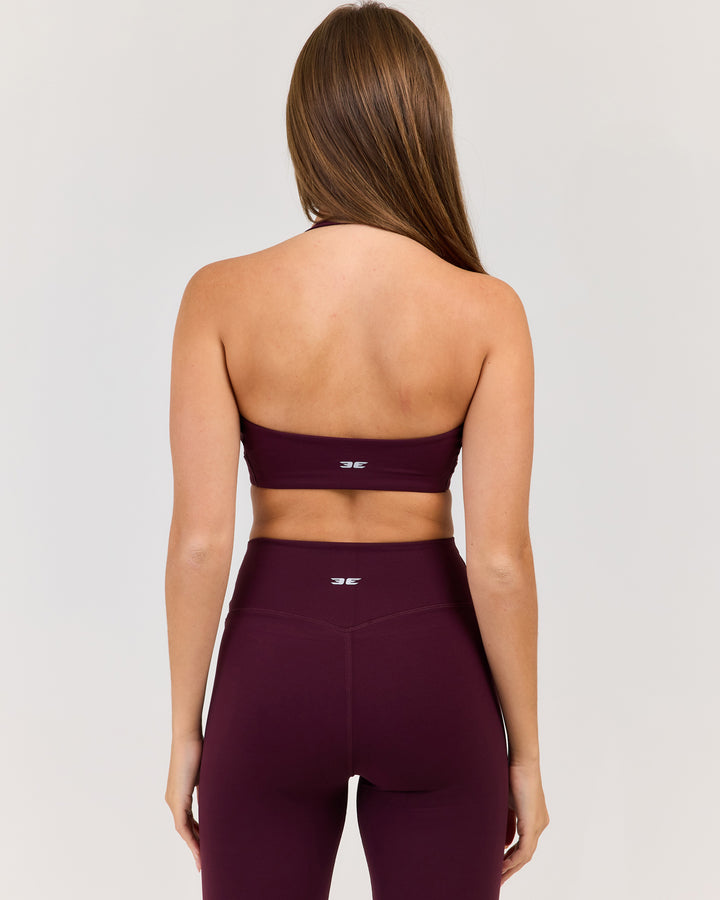 Luna Halter Bra - Deep Plum