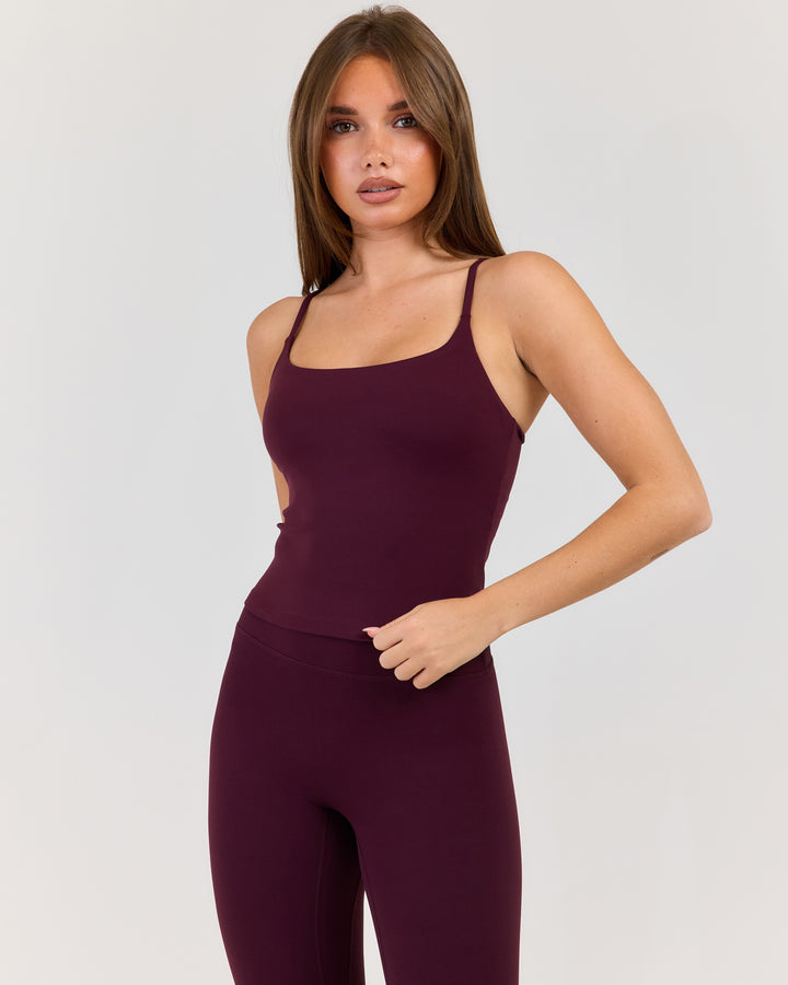 Luna Bend Tank - Deep Plum