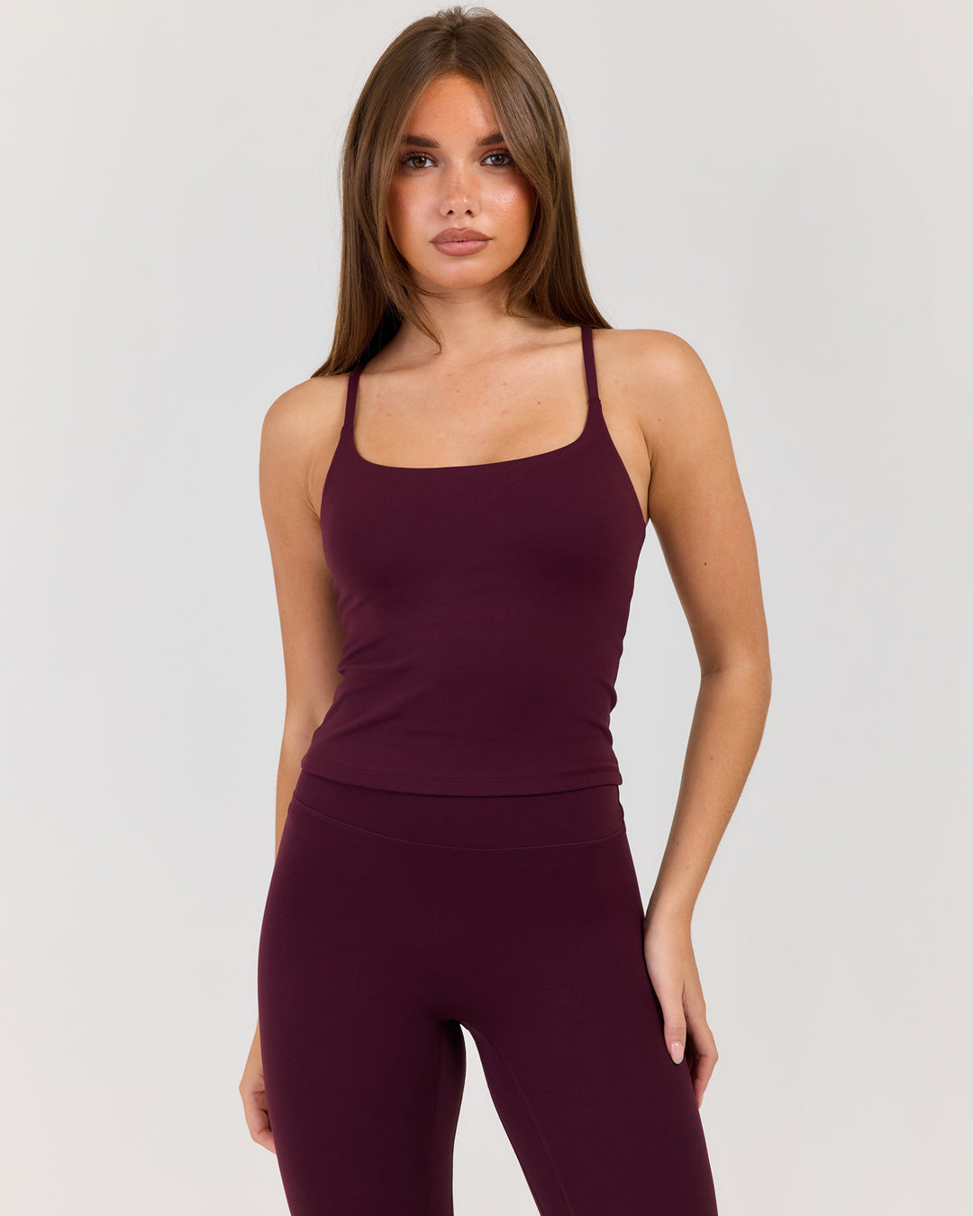 Luna Bend Tank - Deep Plum