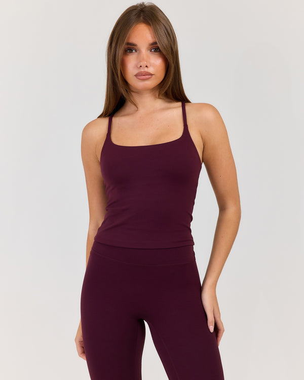 Luna Bend Tank - Deep Plum