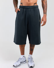 Premium Cotton Unisex Jorts - Deep Cyprus