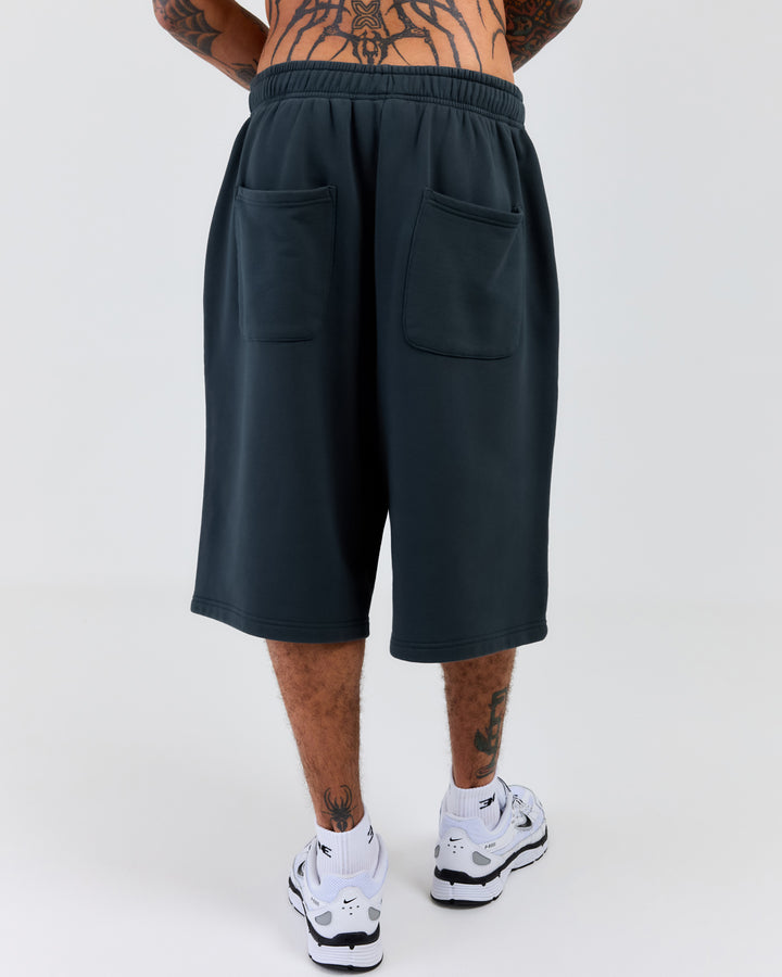 Premium Cotton Unisex Jorts - Deep Cyprus