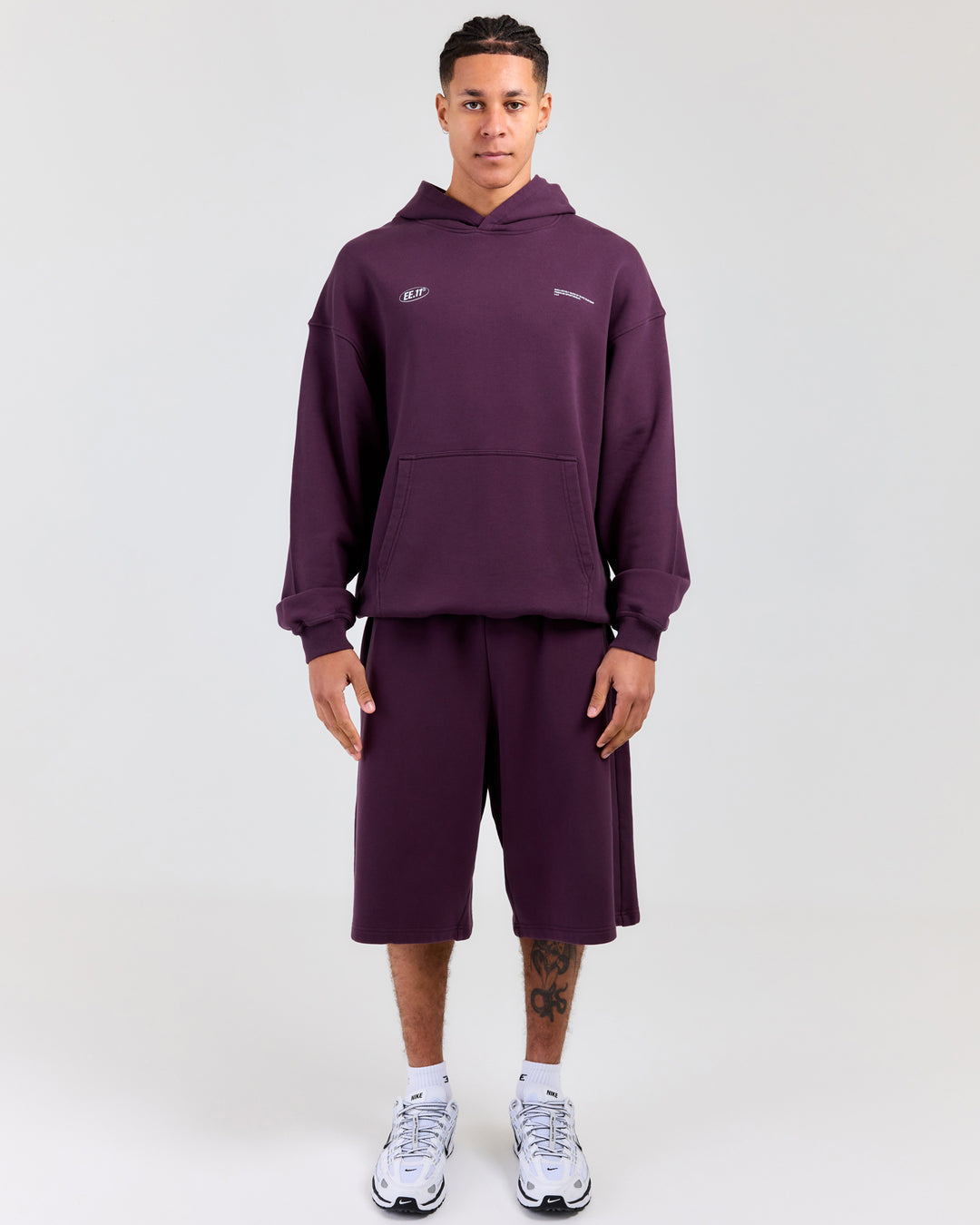 Premium Cotton Unisex Jorts - Acai Berry