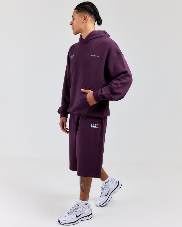 Premium Cotton Unisex Jorts - Acai Berry