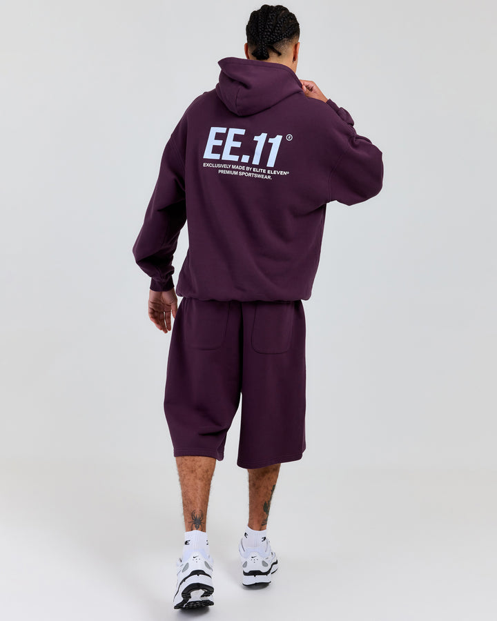 Premium Cotton Unisex Jorts - Acai Berry